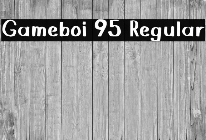 Gameboi 95 Regular Fuentes examples