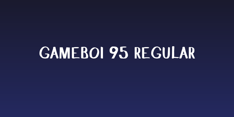 Gameboi 95 Regular Social Header
