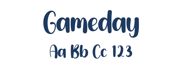 Gameday Font Preview