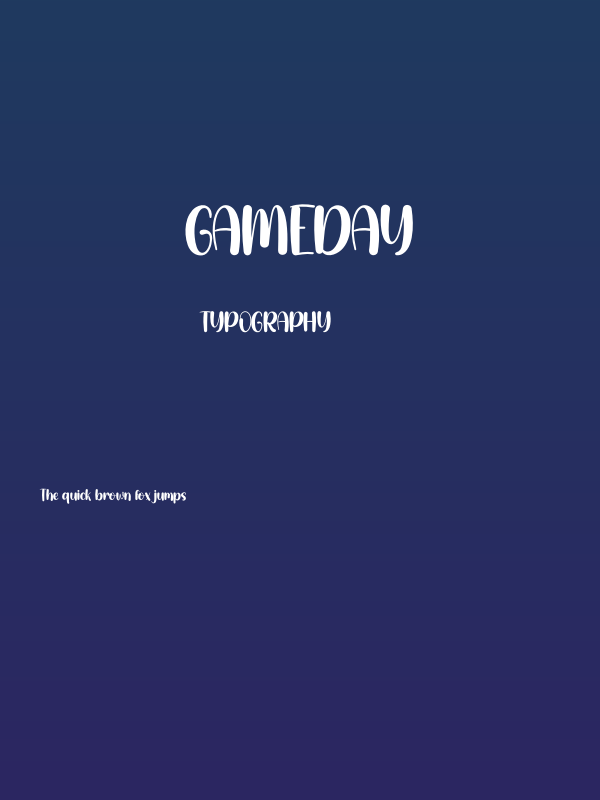 Gameday Poster