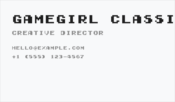 Gamegirl Classic Business Card