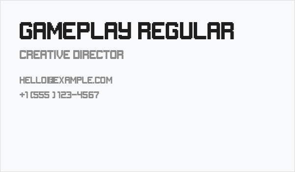 Gameplay Regular Business Card