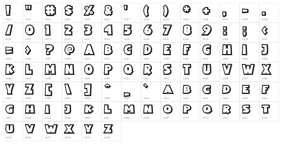 Gamer Station Extrude Character Map