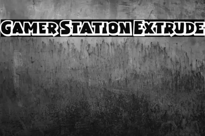 Gamer Station Extrude Font examples