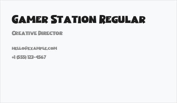 Gamer Station Regular Business Card