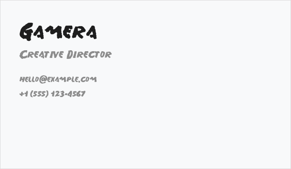 Gamera Business Card