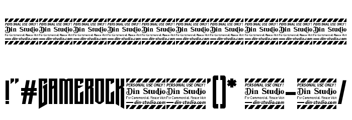 Gamerock Personal Use Font OTHER CHARS