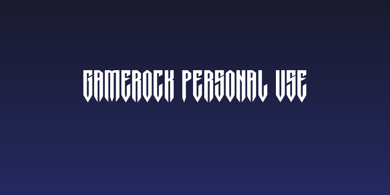 Gamerock Personal Use Social Header