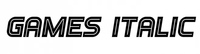 Games Italic  フリーフォントのダウンロード