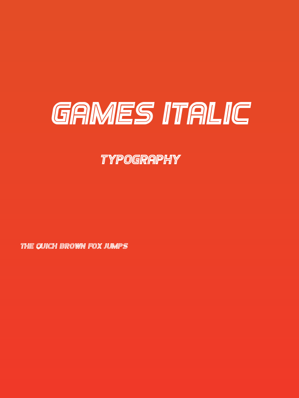 Games Italic Poster