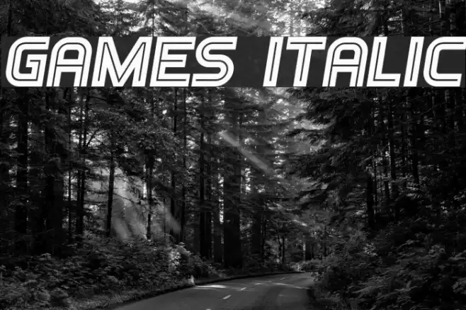 Games Italic Font examples