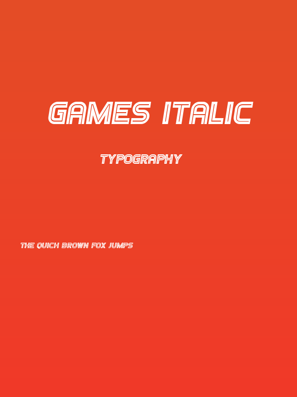 Games Italic Poster