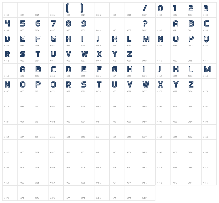 Games1 Character Map