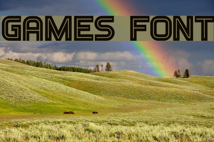 Games Font examples
