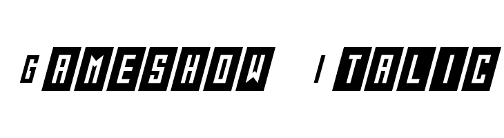 Gameshow Italic  नि: शुल्क फ़ॉन्ट्स डाउनलोड