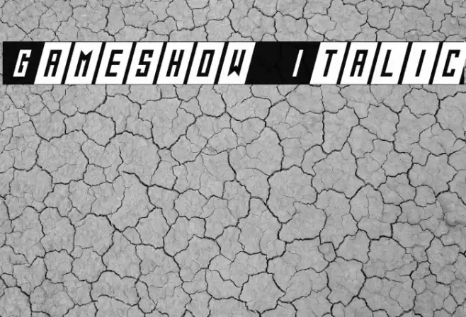 Gameshow Italic Font examples