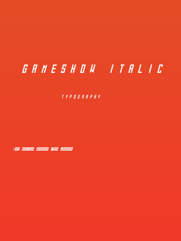 Gameshow Italic Poster