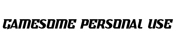 Gamesome Personal Use  Fuentes Gratis Descargar