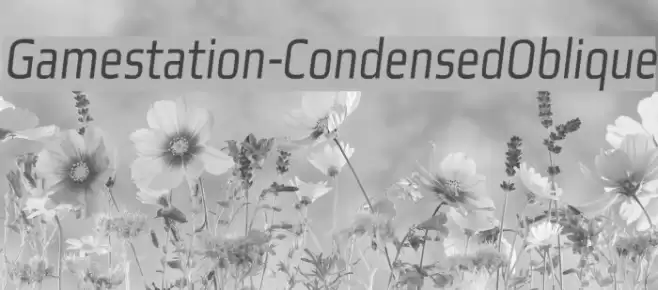 Gamestation-CondensedOblique Font examples