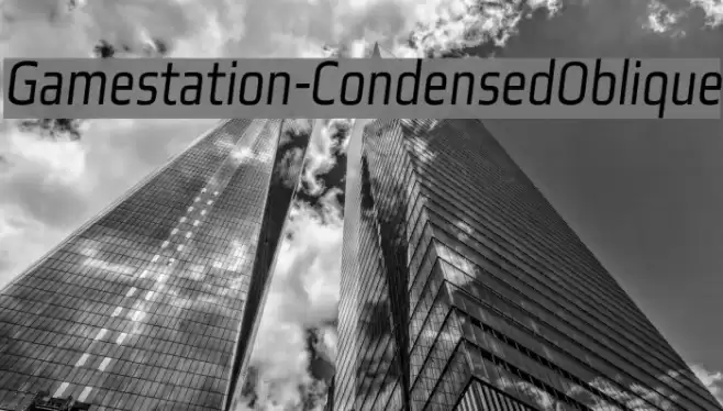 Gamestation-CondensedOblique Font examples