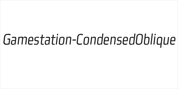 Gamestation-CondensedOblique Logo