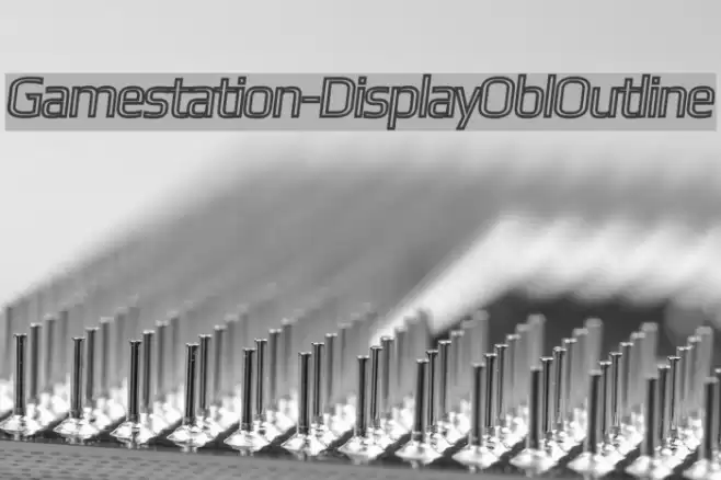 Gamestation-DisplayOblOutline Font examples