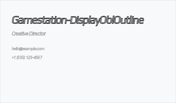 Gamestation-DisplayOblOutline Business Card