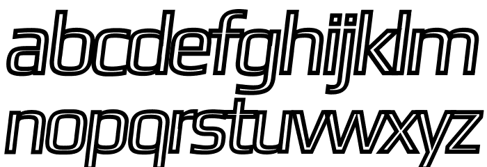 Gamestation-DisplayOblOutline Font LOWERCASE