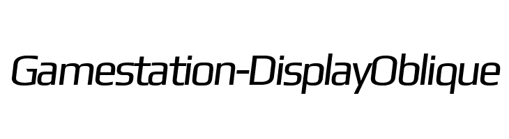 Gamestation-DisplayOblique  Frei Schriftart Herunterladen