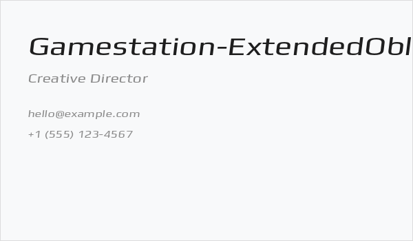 Gamestation-ExtendedOblique Business Card