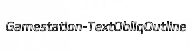 Gamestation-TextObliqOutline  नि: शुल्क फ़ॉन्ट्स डाउनलोड