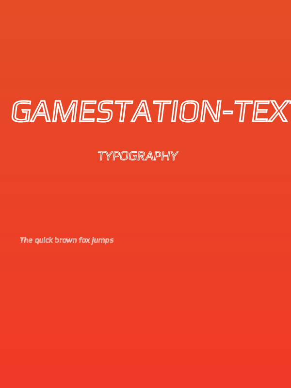 Gamestation-TextObliqOutline Poster