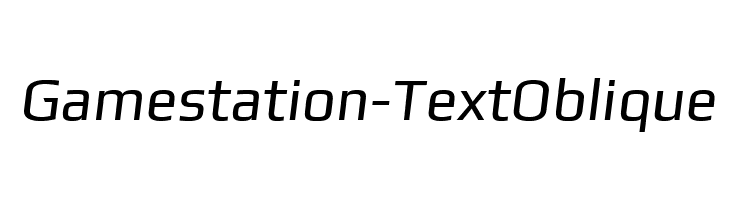 Gamestation-TextOblique Font