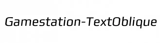 Gamestation-TextOblique  Frei Schriftart Herunterladen