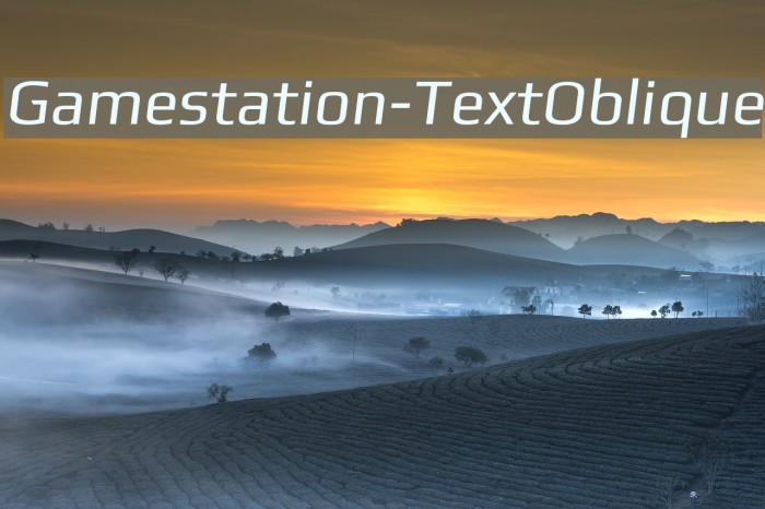 Gamestation-TextOblique Font examples