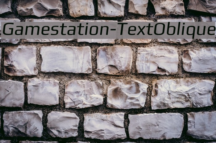Gamestation-TextOblique Font examples