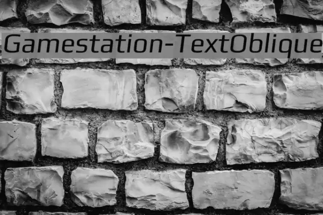 Gamestation-TextOblique フォント examples