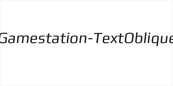 Gamestation-TextOblique Logo