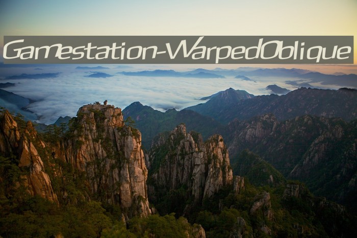 Gamestation-WarpedOblique Caratteri examples
