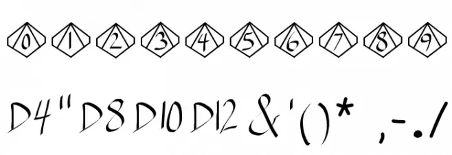 GamingDice Font OTHER CHARS
