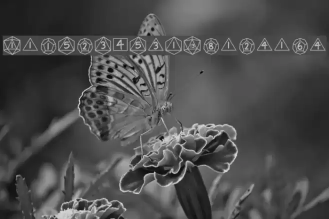 GamingDiceStandard Font examples