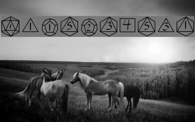 GamingDice Font examples