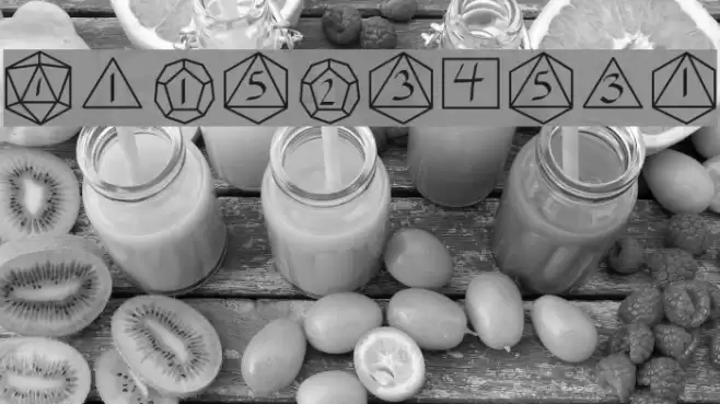 GamingDice Font examples