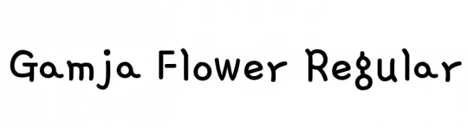 Gamja Flower Regular  Frei Schriftart Herunterladen