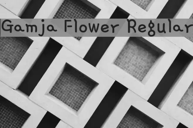 Gamja Flower Regular Font examples