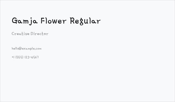 Gamja Flower Regular Business Card