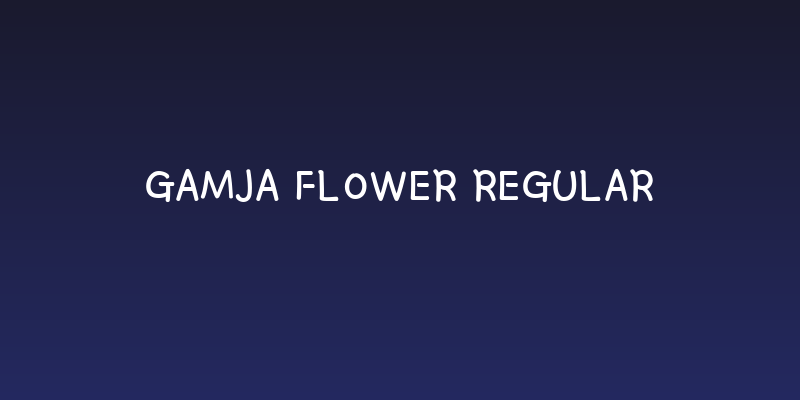 Gamja Flower Regular Social Header