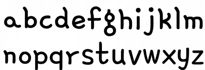 Gamja Flower Regular फ़ॉन्ट लोअरकेस