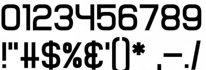 Gamma Orionis Font OTHER CHARS