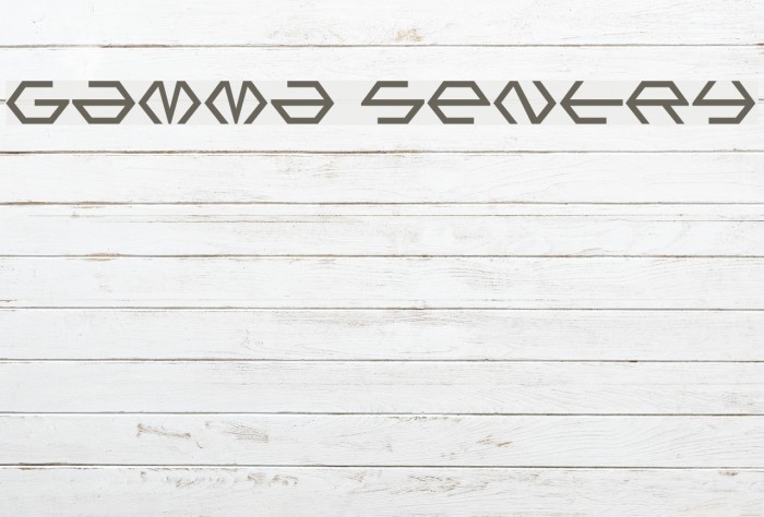 Gamma Sentry Font examples